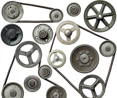 Sheaves, Chain Sprockets, Pulleys, Bushings, Hubs, Idlers & Tensioners